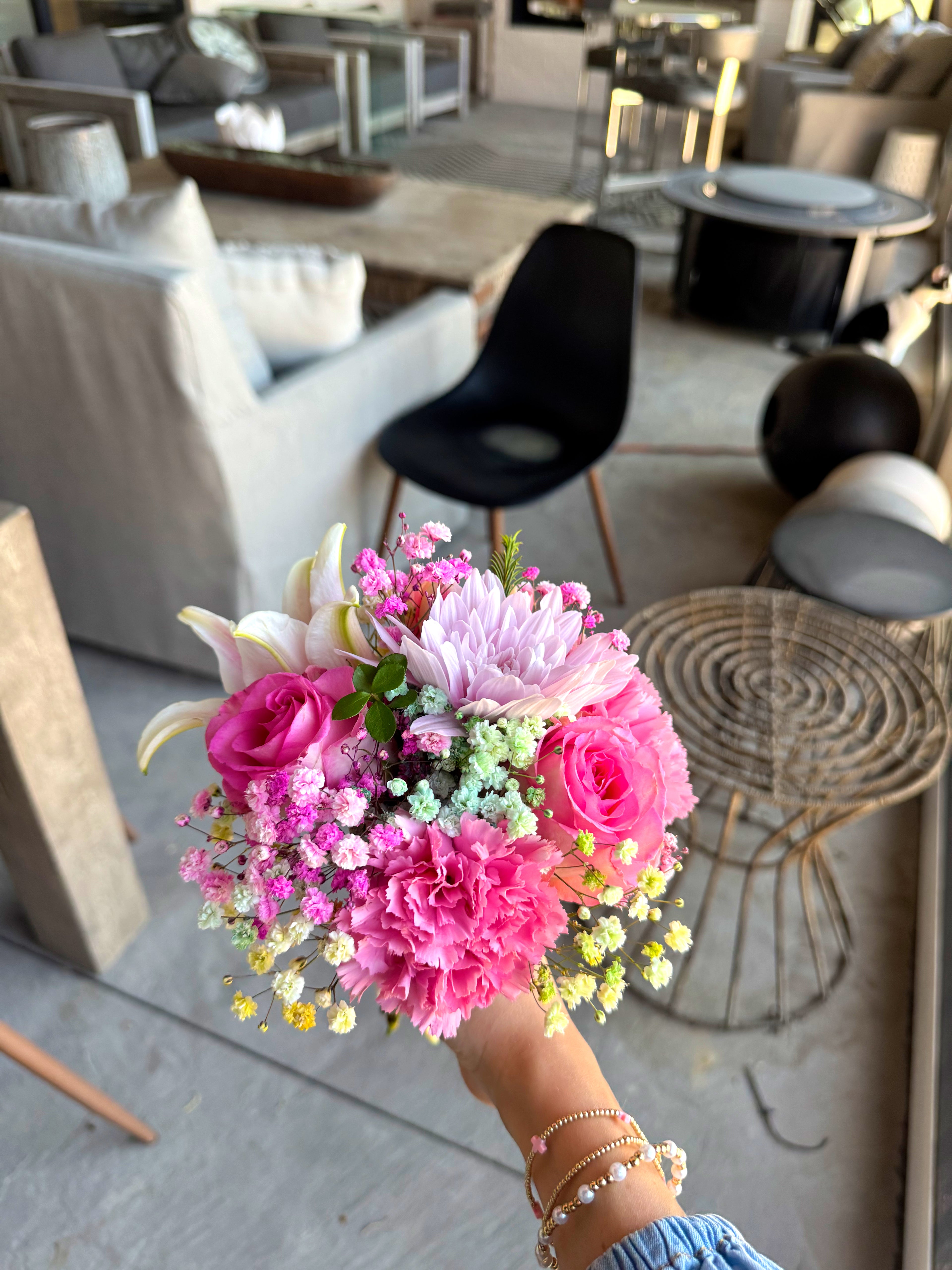 Rainbow Rose Mini Bouquet